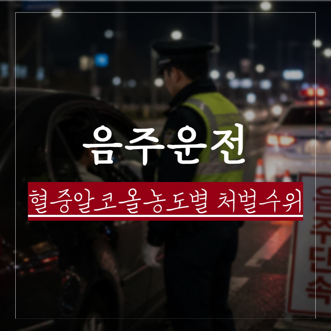 혈중알코올 농도별 음주운전 행정 및 형사처벌, 어떤 차이가 있을까?
