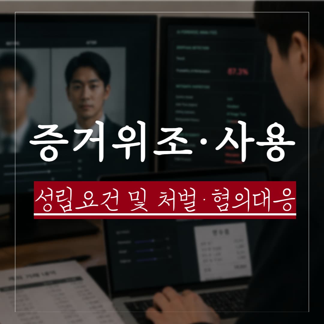 AI 증거조작의 시대, 증거위조죄 성립요건 및 처벌수위, 혐의대응 쟁점