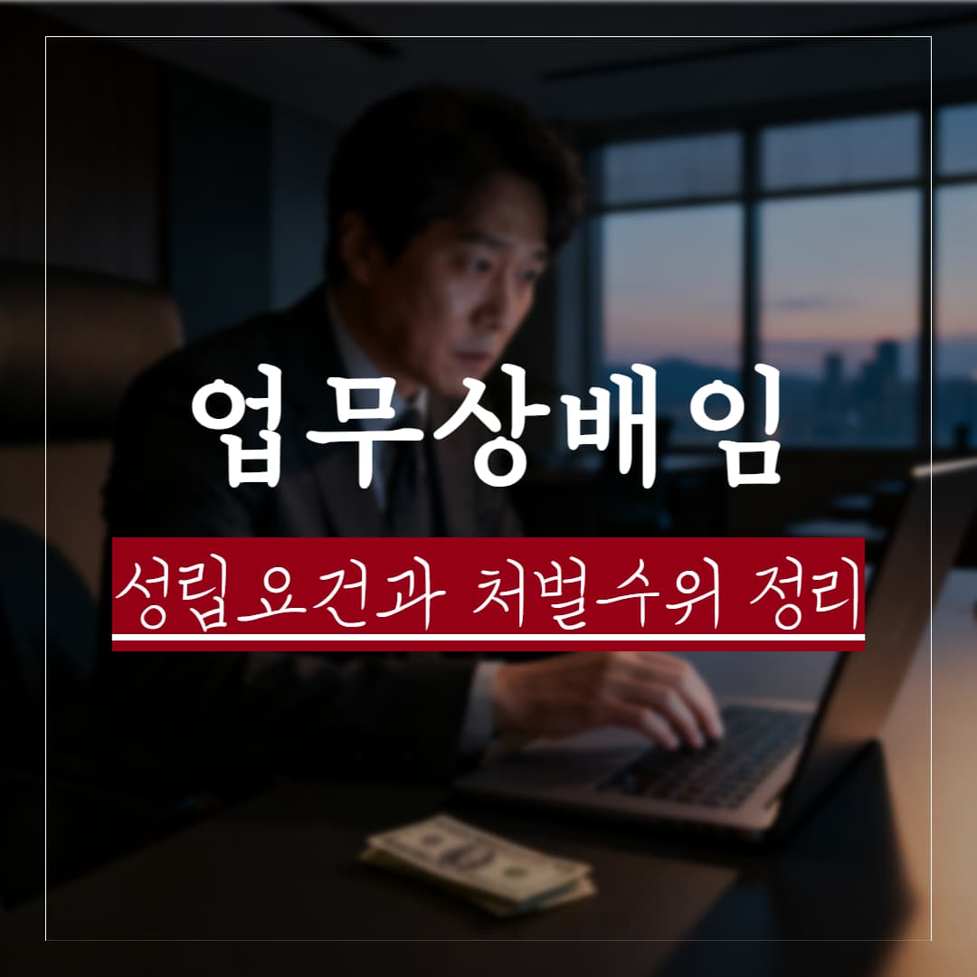 업무상 배임죄 성립요건과 처벌수위, 실제판례 정리