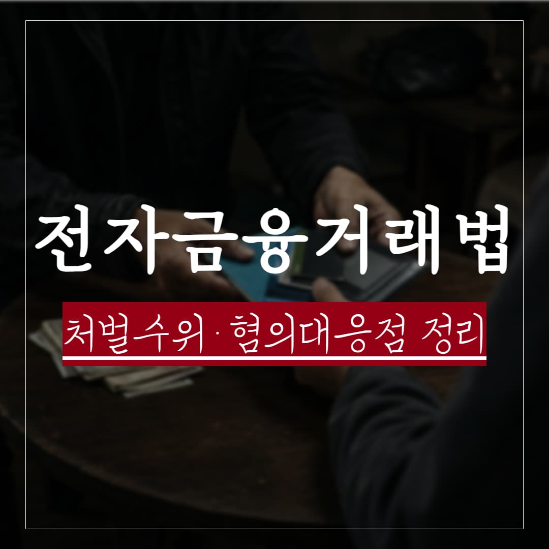 전자금융거래법 위반, 실제판례로 보는 처벌수위와 혐의대응점 정리