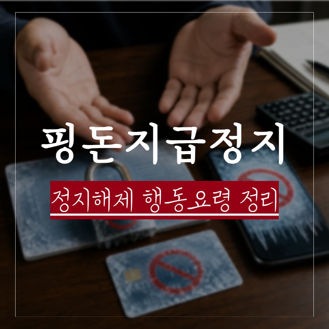 모르는 돈(핑돈) 입금 후 지급정지 당했다면? 행동요령 정리