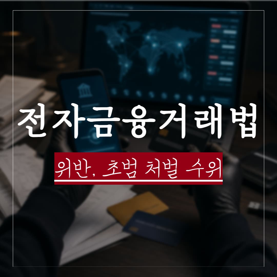전자금융거래법 위반, 초범 처벌 수위와 형을 낮추는 양형 기준 정리