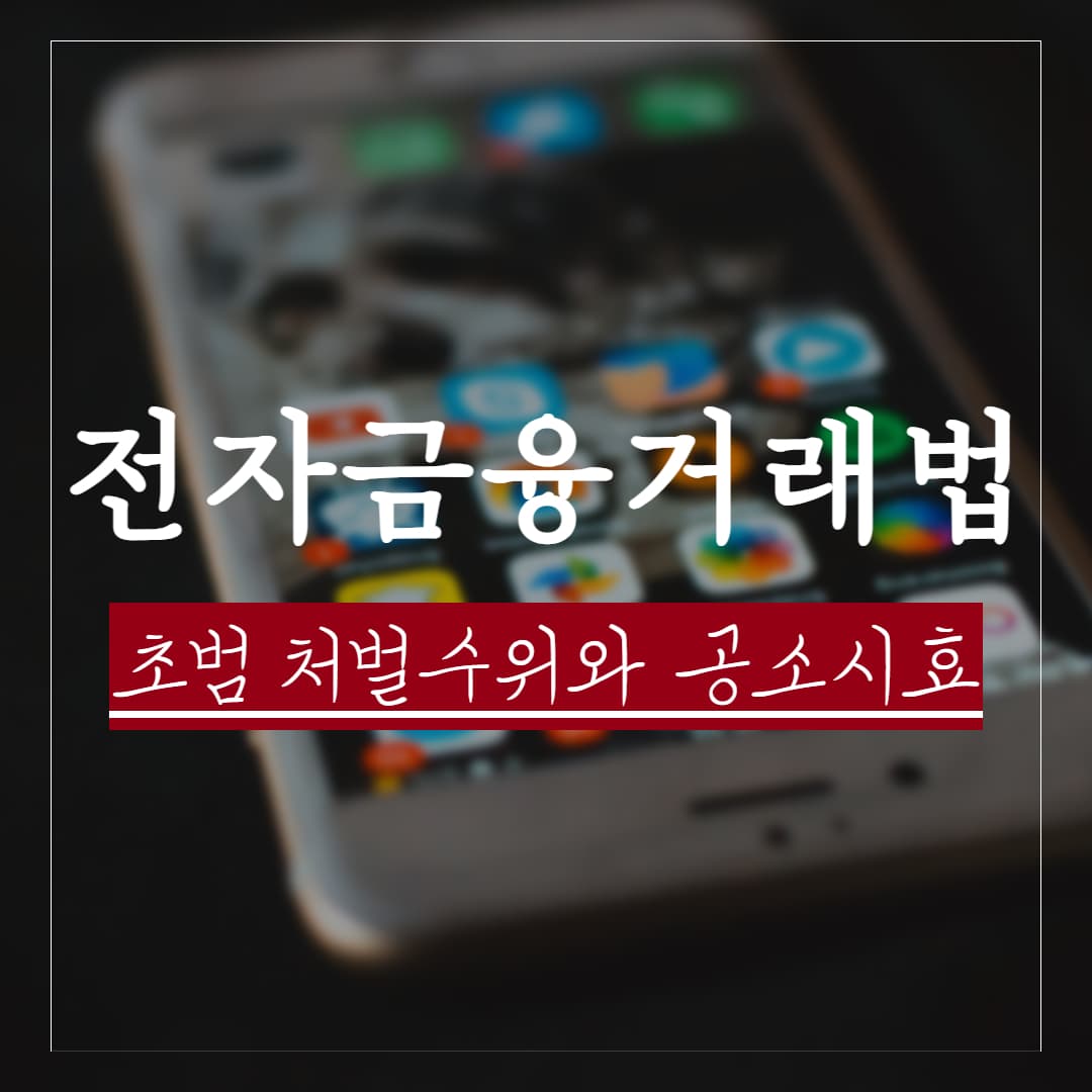 전자금융거래법 위반 사례로 보는 초범 처벌 수위와 공소시효