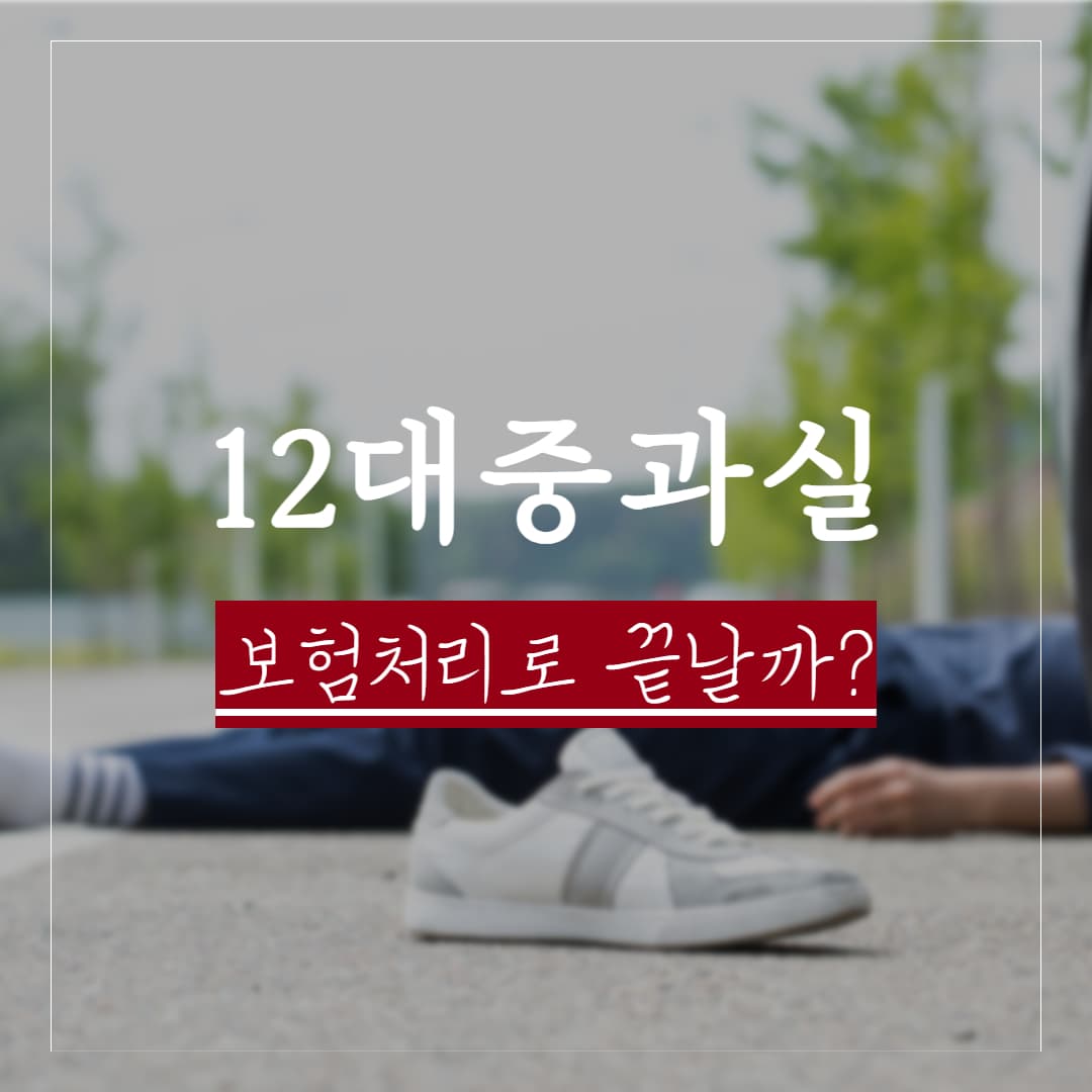 12대 중과실 보험 처리로 끝나지 않는 이유, 형사합의와 면책 기준