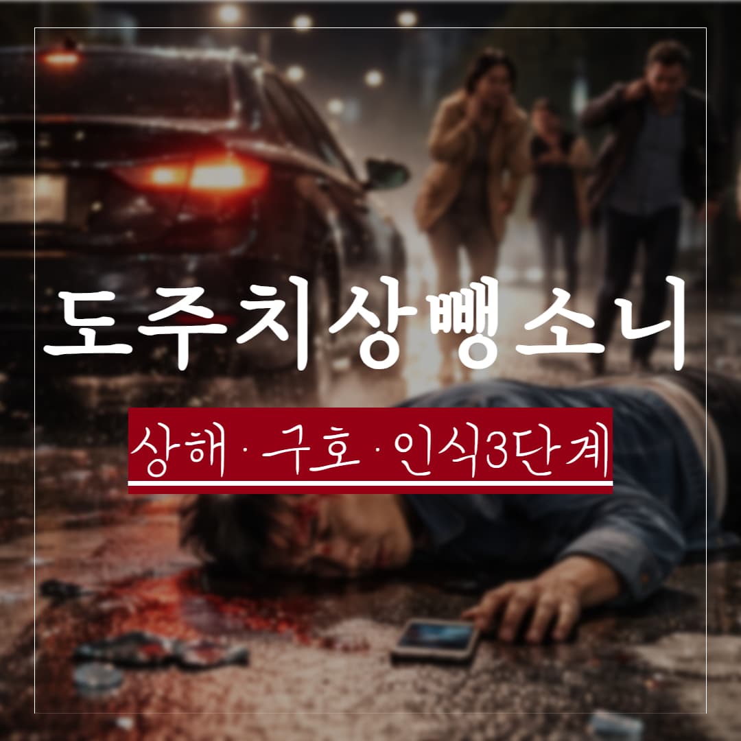 뺑소니(도주치상) 성립요건과 억울한 혐의 대응 전략 — 상해 기준·구호조치·보험까지 한 번에 보기